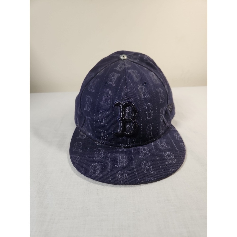 Boston Red Sox New Era 59FIFTY Baseball Fitted Hat Cap 8‎ Blue